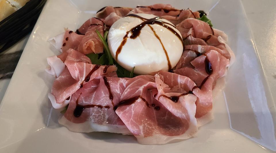 DiGusto's burrata, prosciutto and arugula salad, $22.