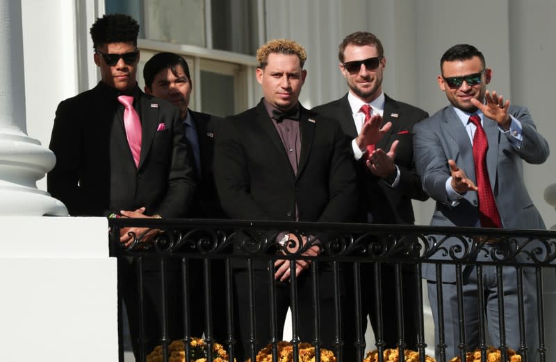 U.S. President Trump welcomes the 2019 World Series champion Washington Nationals at the White House in Washington
