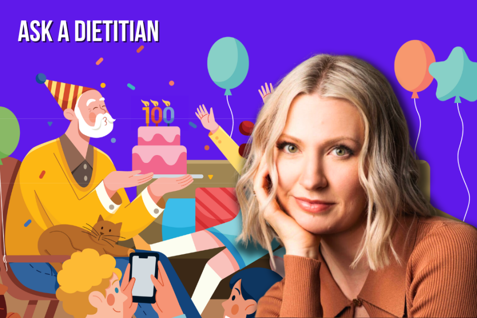Abbey Sharp gives us the scoop on centenarian lifestyle and Blue Zones in the Ask A Dietitian series. (Canva)
