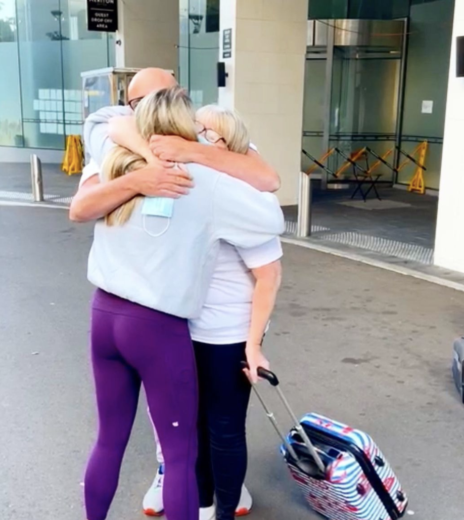 Martine Dines was able to get an exemption for her parents to come to Australia from Ireland to support her through treatment. Source: Instagram/@missdines