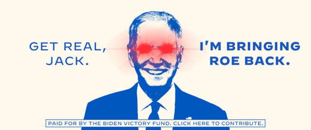 <p>Biden for President</p> A Biden 2024 campaign ad, featuring "Dark Brandon," that appeared in Milwaukee and on FoxNews.com on the day of the first GOP debate