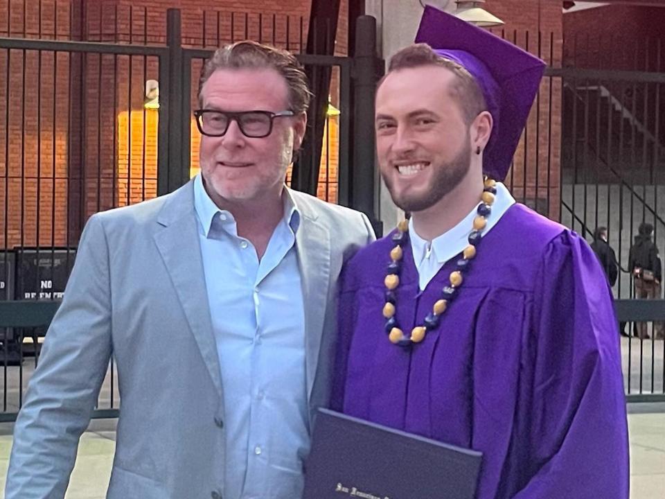 Dean McDermott with his son