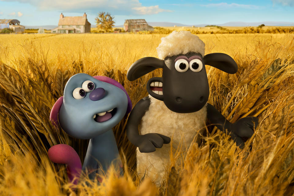 Shaun The Sheep and Lu-La. (©2019 Aardman Animations Ltd and STUDIOCANAL SAS All Rights Reserved.)