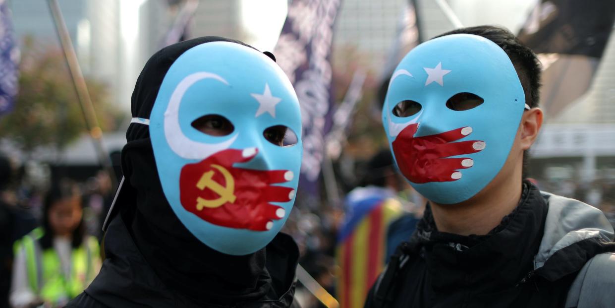 Hong Kong protest for Uighurs in Xinjiang