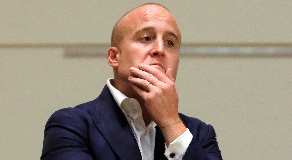 Then-Rep. Max Rose on New York City's Staten Island in 2019. (Andrew Kelly/Reuters)