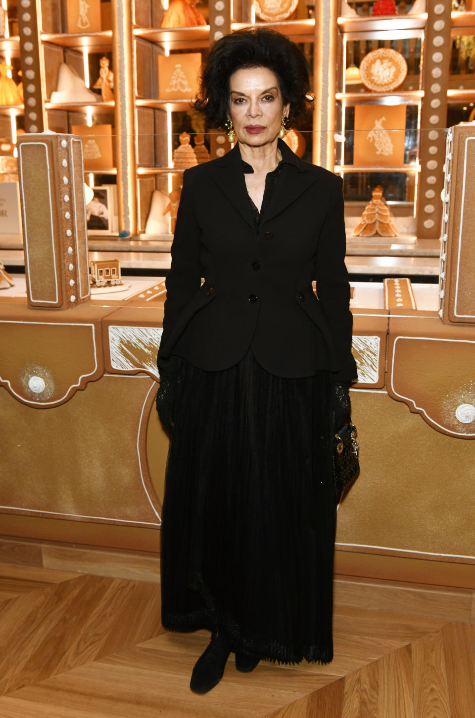 LONDON, ENGLAND - NOVEMBER 10: Bianca Jagger celebrates the opening of The Fabulous World of Dior at Harrods on November 10, 2022 in London, England. Pic Credit: Dave Benett