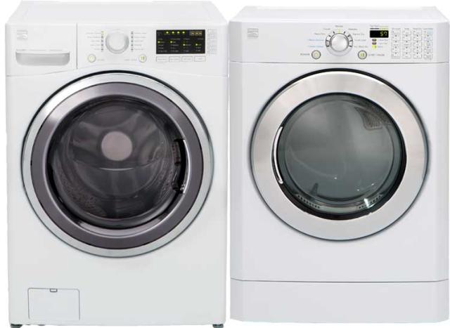 LG WM3670HWA Front Load Steam Washer & DLEX3370W Electric