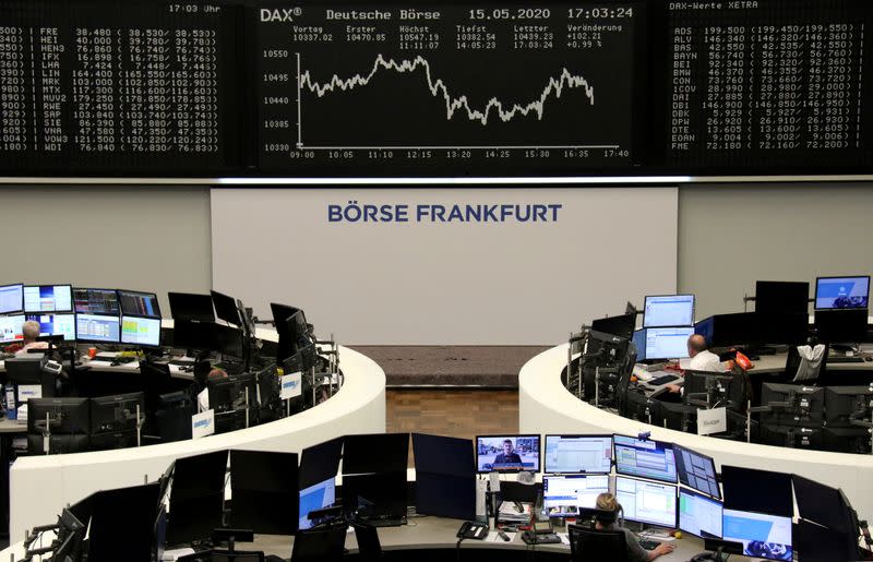 The German share price index DAX graph is pictured at the stock exchange in Frankfurt