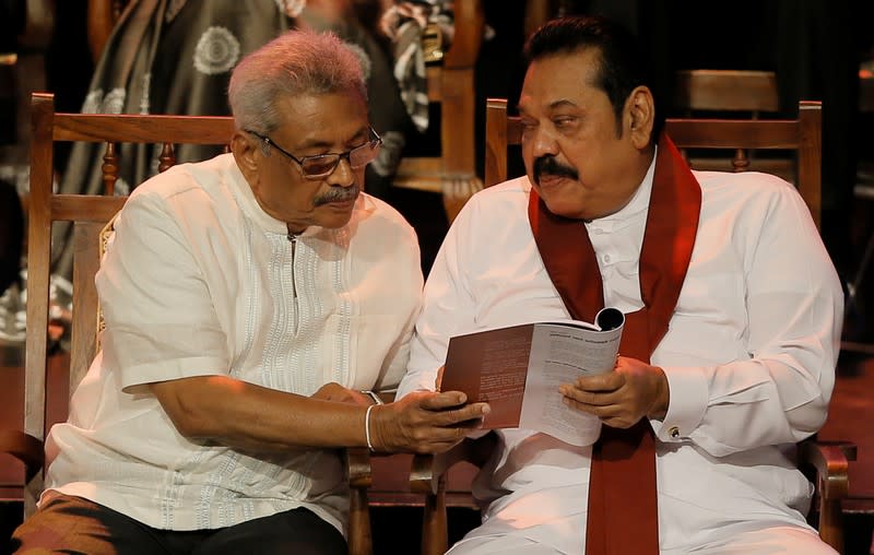 Sri Lanka People's Front party presidential election candidate and former wartime defence chief Rajapaksa launched his election manifesto
