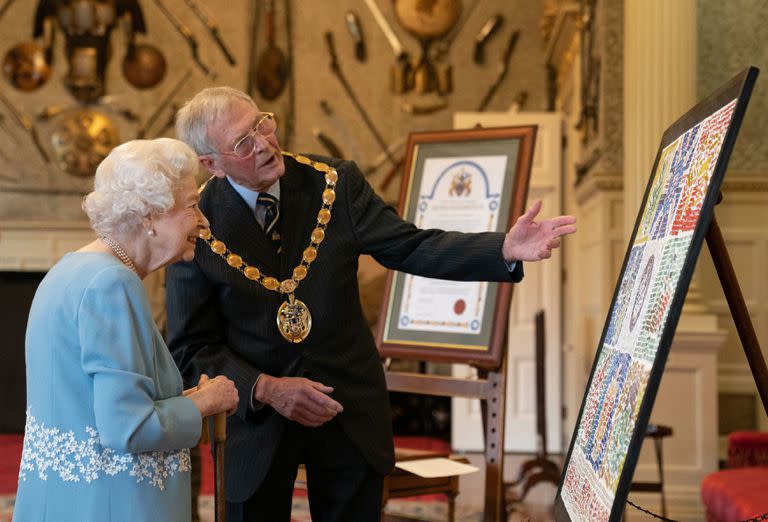 La reina Isabel durante la recepción en Sandringham (JOE GIDDENS/).