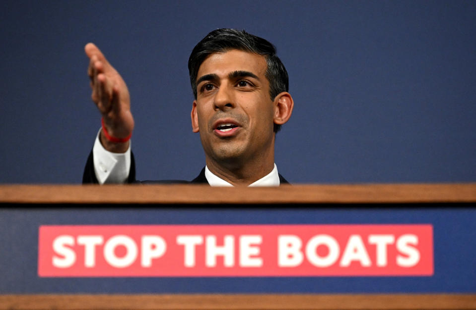 Rishi Sunak has pledged to cut illegal immigration. (PA)