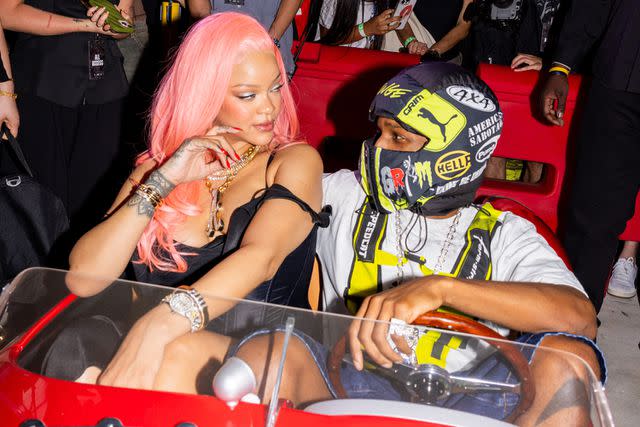 <p>Jojo Korsh/BFA.com/Shutterstock</p> Rihanna and A$AP Rocky at the A$AP Rocky X Puma Pop-Up Shop on May 4, 2024