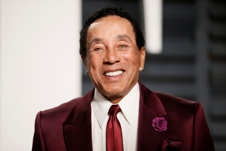 FILE PHOTO: 89th Academy Awards - Oscars Vanity Fair Party - Beverly Hills, California, U.S. - 26/02/17 Singer, songwriter Smokey Robinson. REUTERS/Danny Moloshok/File Photo