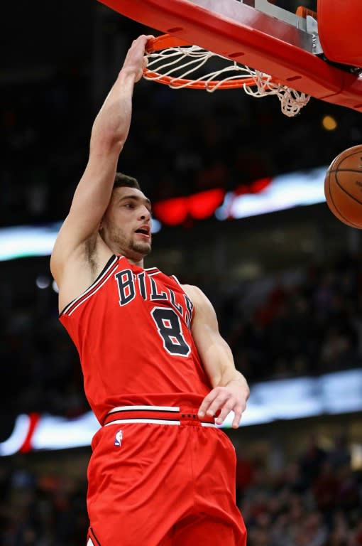 Zach LaVine of the Chicago Bulls busted loose for a thunderous go-ahead dunk then iced the 105-101 win over the Orlando Magic with two free throws