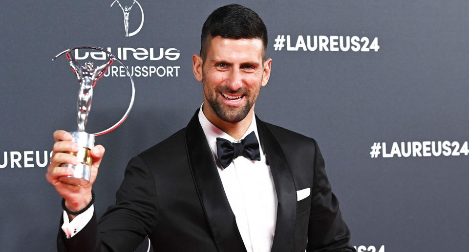 Seen here, Novak Djokovic at the Laureus World Sports Awards.