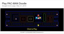 <p><b>Il doodle giocabile</b>. Anche Google ha celebrato Pac-Man con un doodle giocabile, in occasione del 20° anniversario. </p>