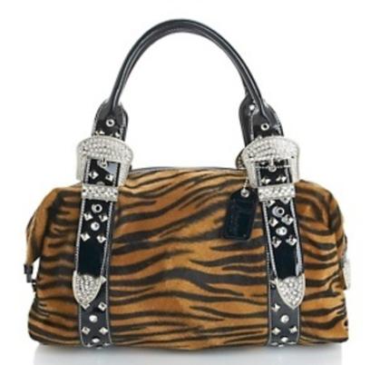 Snooki's Tiger-print satchel is available for $54.99