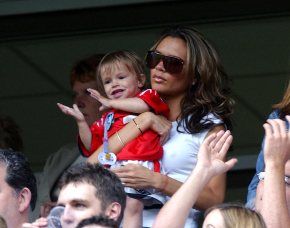 David Beckham bagged himself a new fan when the couple welcomed their second son, Romeo, in 2002 [Photo: Getty]