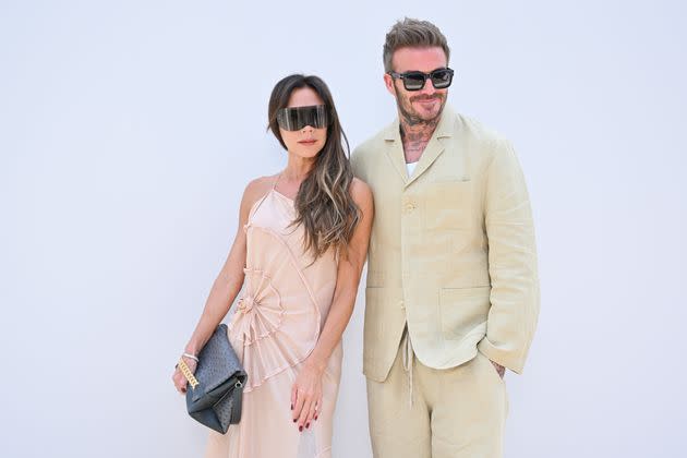 Victoria and David Beckham in Paris last week.