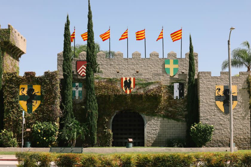 Orange County, CA - September 20: The Medieval Times' Buena Park location is seen on Tuesday, Sept. 20, 2022 in Orange County, CA. (Dania Maxwell / Los Angeles Times)