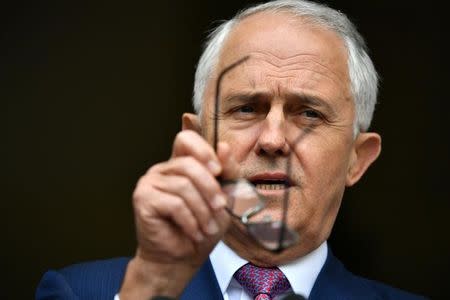 Australia's Prime Minister Malcolm Turnbull speaks during a news conference at Parliament House in Canberra, Australia December 5, 2017. AAP/Mick Tsikas/via REUTERS