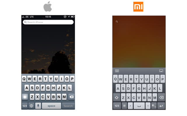 xiaomi apple comparison