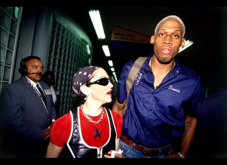 There are a lot of crazy rumors surrounding this unlikely pair, among them that <a href="http://www.hollywood.com/news/Rodman_Surprised_He_Couldnt_Impregnate_Madonna/3466906" target="_hplink">Madonna desperately wanted to be impregnated </a>by the former basketball star in the early '90s.