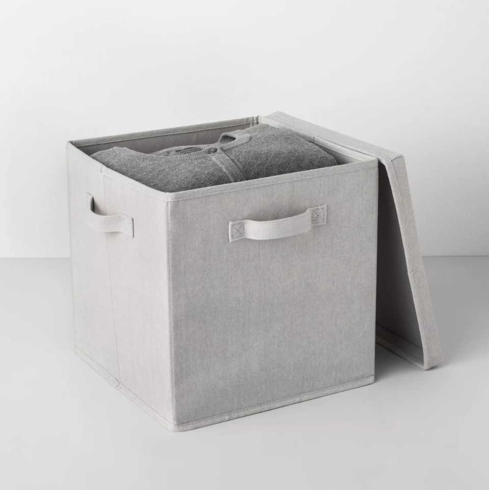 5) Deep Fabric Bin With Lid