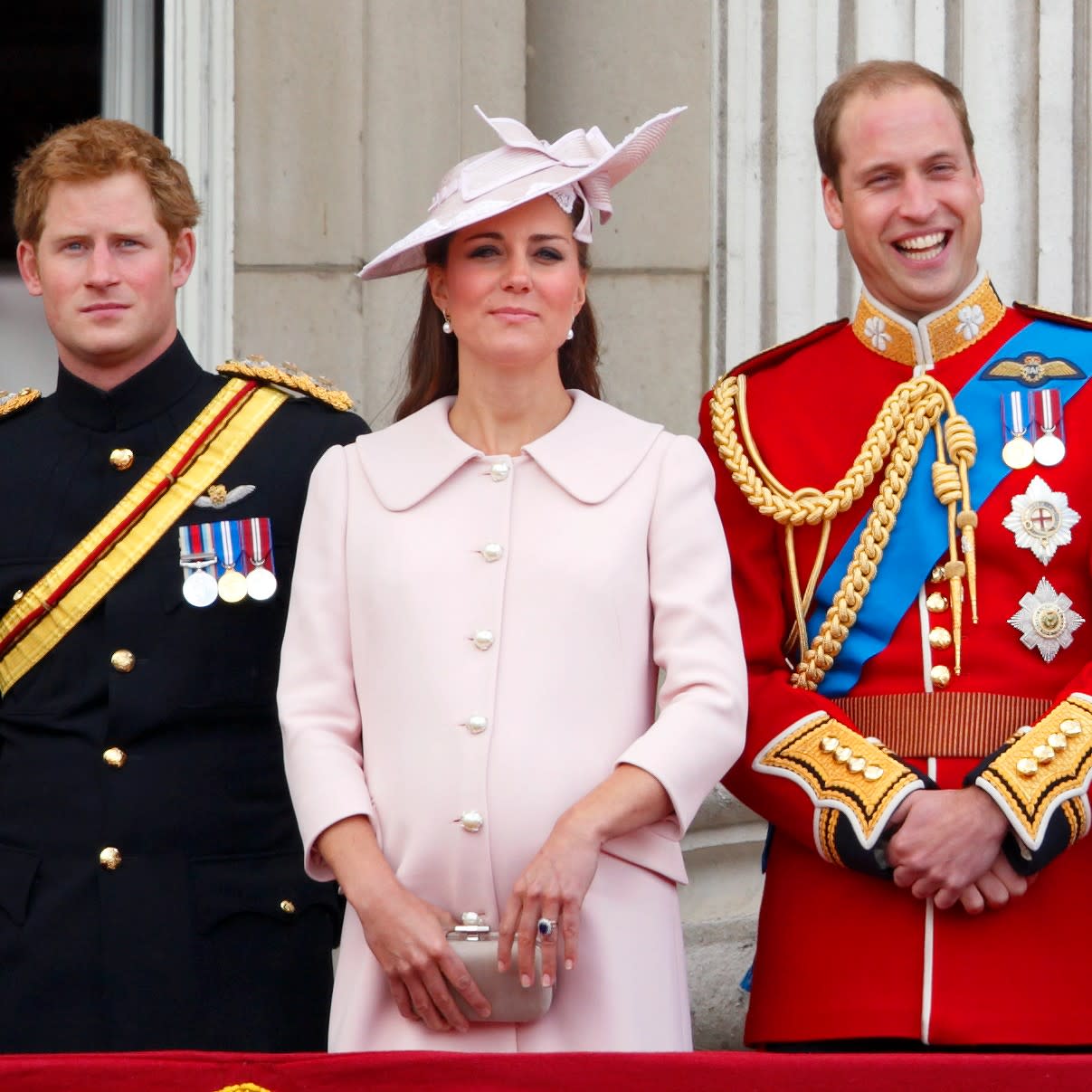  Prince William, Kate Middleton, and Prince Harry. 