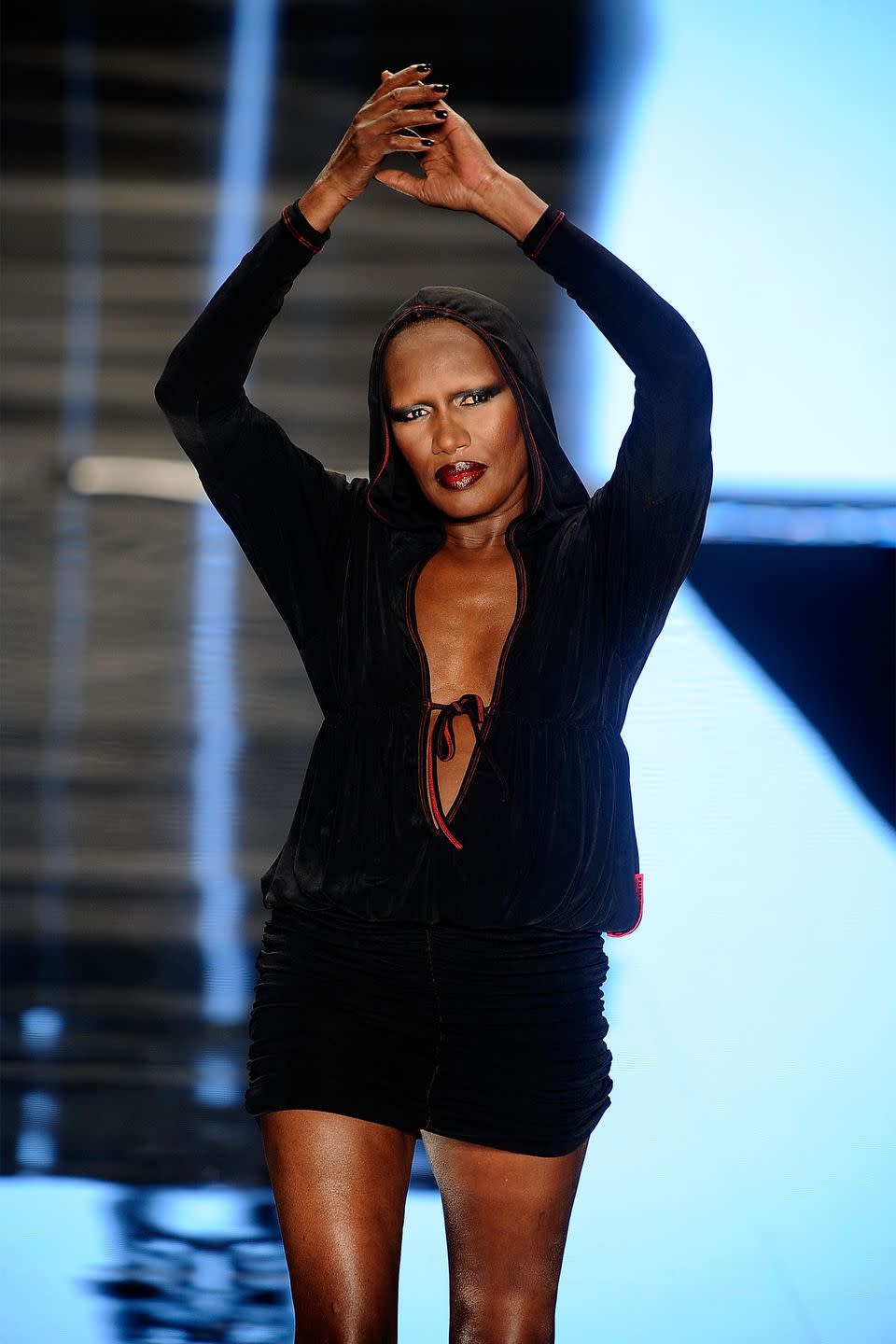 <p>Before the supermodel became the powerhouse she is today, Jones was a teenage rebel living in New York. She was a <a href="https://www.marieclaire.co.uk/news/celebrity-news/inside-the-glamorous-world-of-grace-jones-8312" rel="nofollow noopener" target="_blank" data-ylk="slk:go-go dancer and a theater student;elm:context_link;itc:0;sec:content-canvas" class="link ">go-go dancer and a theater student</a> before eventually being discovered by a model scout and signing on to <a href="https://www.departures.com/art-culture/books/new-memoir-from-grace-jones" rel="nofollow noopener" target="_blank" data-ylk="slk:Wilhelmina Models;elm:context_link;itc:0;sec:content-canvas" class="link ">Wilhelmina Models</a>.</p>