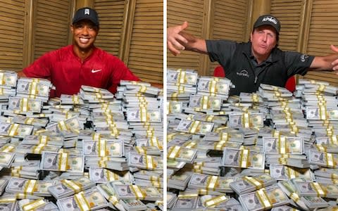 Tiger Woods and Phil Mickelson - Phil Mickelson and Tiger Woods' $9m showdown fails to impress fellow pros