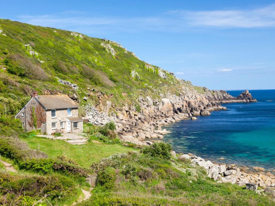 Sumers day at Lamorna Cove Cornwall England UK