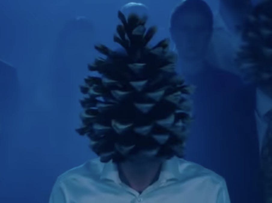 People with pine cones for heads in "King Knight"