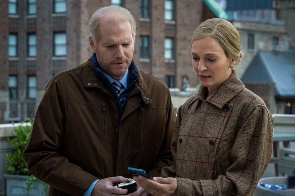 <div class="inline-image__caption"><p>Noah Emmerich and Uma Thurman in <em>Suspicion </em></p></div> <div class="inline-image__credit">Apple TV+</div>