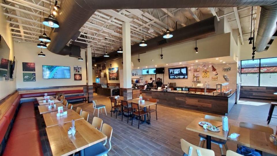 Sports on TV, a few beer wall hangings here and there: Mountain Mike’s restaurants offer a modern, family-friendly atmosphere.