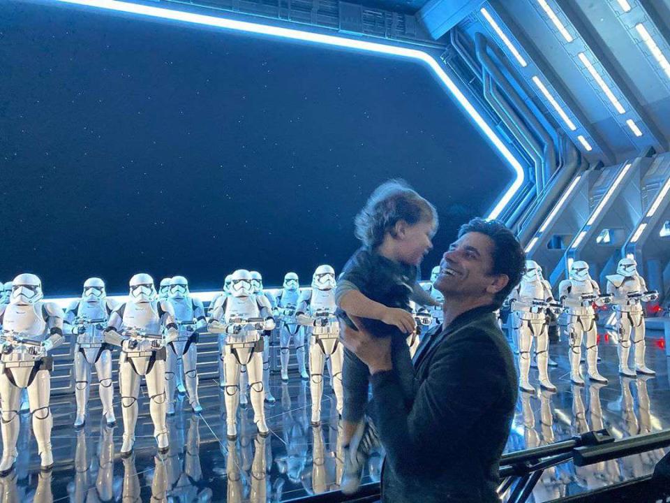 <p>"Billy, I am your father," is probably what the <em>Fuller House</em> star was saying to his one-year-old son here, who he brought along for the debut of the <a href="https://people.com/travel/watch-disneys-star-wars-rise-of-the-resistance-ride-debuts-and-its-super-sized-in-every-way/" rel="nofollow noopener" target="_blank" data-ylk="slk:Star Wars: Rise of the Resistance;elm:context_link;itc:0;sec:content-canvas" class="link "><em>Star Wars:</em> Rise of the Resistance</a> ride at <a href="https://people.com/travel/disney-world-star-wars-galaxys-edge-opening-guide-tips/" rel="nofollow noopener" target="_blank" data-ylk="slk:Disney's Hollywood Studios;elm:context_link;itc:0;sec:content-canvas" class="link ">Disney's Hollywood Studios</a>.</p>