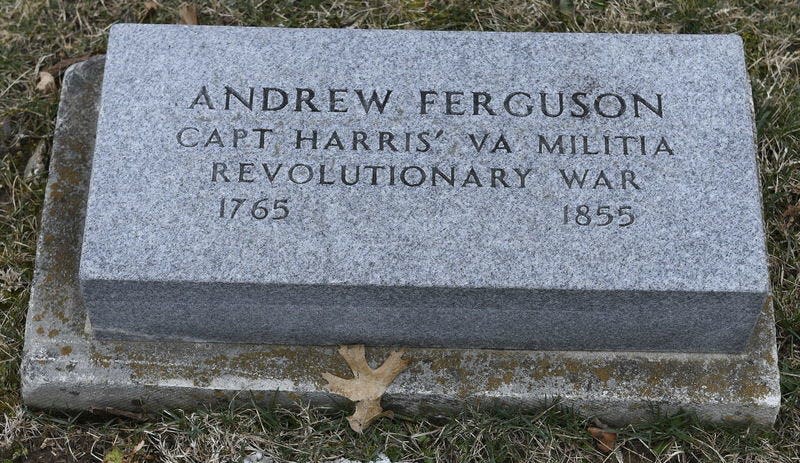 Andrew Ferguson is the only known Black Revolutionary War veteran buried in Bloomington's Rose Hill Cemetery.