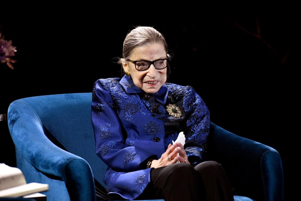 Justice Ruth Bader Ginsburg speaks onstage at the Fourth Annual Berggruen Prize Gala celebrating 2019 Laureate Supreme Court Justice Ruth Bader Ginsburg In New York City on December 16, 2019 in New York City.