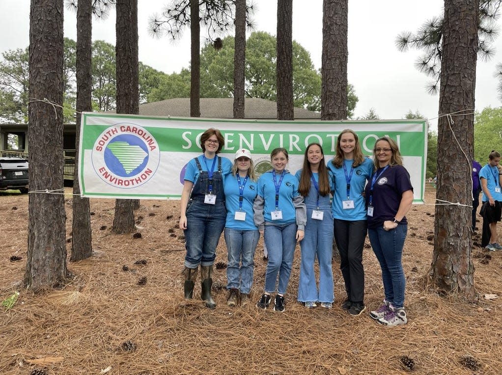 A team from J.L. Mann High School in Greenville County competes in the 2024 state Envirothon. The SC Envirothon is an academic competition that takes place each year in Columbia during National Conservation District Association’s Stewardship Week.