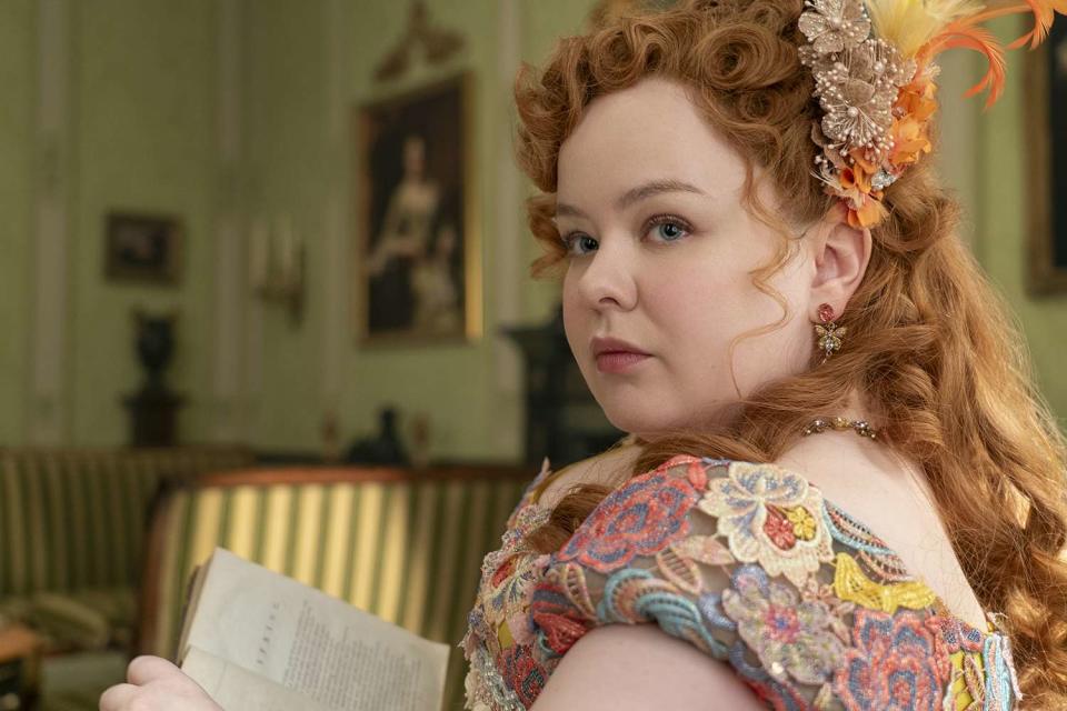 <p>Liam Daniel/Netflix</p> Nicola Coughlan as Penelope Featherington in season 3 of 