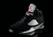 <p>Air Jordan V - "The Fighter" (1990): Inspired by a World War II fighter plane, MJ scored 69 points against the Celtics in a pair of these. (Photo courtesy of Nike)</p>