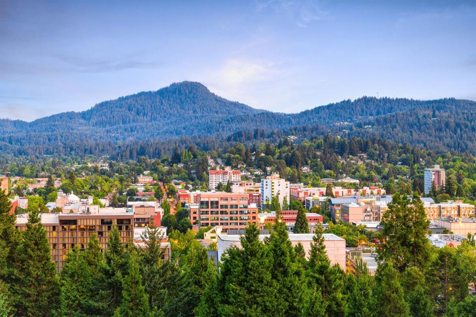 <p>This city in the Pacific Northwest looks as pretty as a postcard, with natural beauty and colourful buildings everywhere you look. </p><p><a class="link " href="https://go.redirectingat.com?id=127X1599956&url=https%3A%2F%2Fwww.airbnb.co.uk%2Fs%2FEugene--OR&sref=https%3A%2F%2Fwww.housebeautiful.com%2Fuk%2Flifestyle%2Fg29439129%2Fairbnb-best-holiday-destinations%2F" rel="nofollow noopener" target="_blank" data-ylk="slk:BOOK NOW;elm:context_link;itc:0;sec:content-canvas">BOOK NOW</a></p>