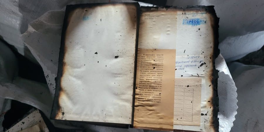 The consequences of the shelling of the Kherson library