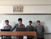 Students of Pyongyang University of Science and Technology (PUST) attend a class at PUST in Pyongyang, North Korea, in this undated picture provided by Yu-Taik Chon, president of Pyongyang University of Science and Technology (PUST) on June 18, 2018. Yu-Taik Chon/Handout via REUTERS