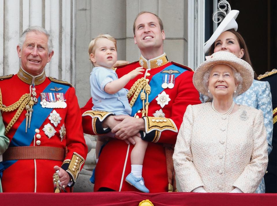 Prince Charles, Prince William, Prince George, Queen Elizabeth II