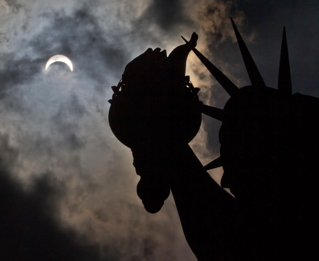 The celestial event of the decade is finally here, so ready your excuses to be “busy” this afternoon to watch the solar eclipse. AP