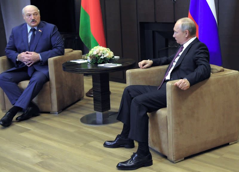 Russian President Putin meets with his Belarusian counterpart Lukashenko in Sochi