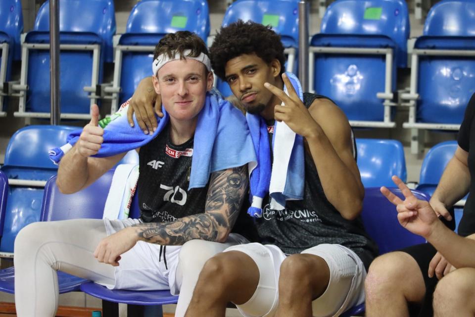 Former Kathleen High and Rutgers guard Corey Sanders, right, has begun his third season with the top pro league in Poland. He has also played in Portugal, Italy, Greece, Lithuania and the country of Georgia since leaving Rutgers in 2017.