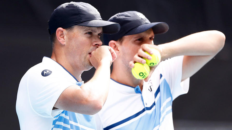 Pictured here, Bryan brothers and doubles partners Bob and Mike.