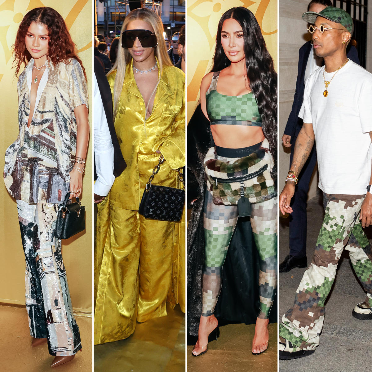 PHOTOS, Beyoncé, Zendaya and more support Pharrell as he makes historic Louis  Vuitton debut